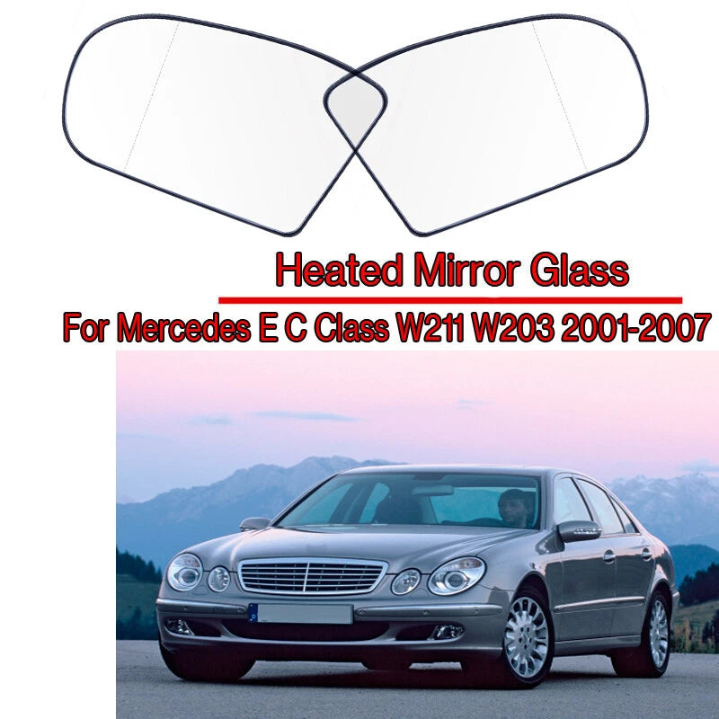 Clear Heated Mirror Glass for Mercedes Benz E-Class W211 & C-Class W203 2003-2006