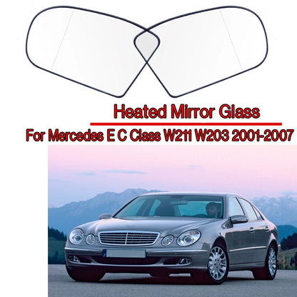Clear Heated Mirror Glass for Mercedes Benz E-Class W211 & C-Class W203 2003-2006