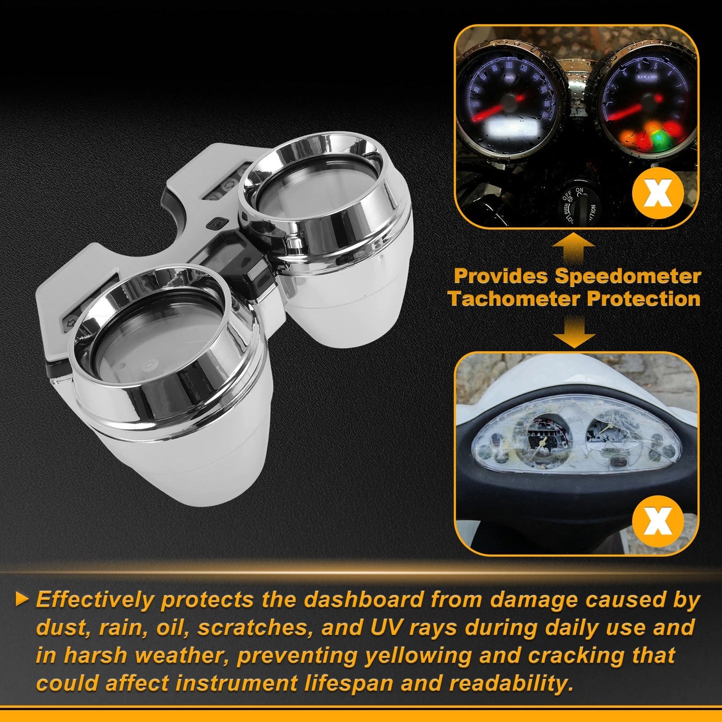 1 x Speedometer Gauge Cover for Yamaha XJR400 (2003–2008)