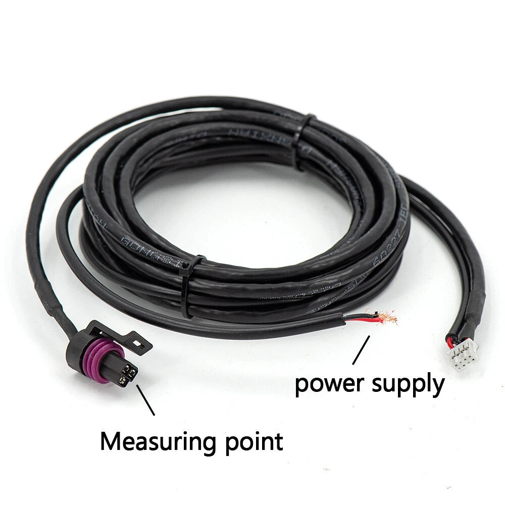 12V 52mm Ultra-thin Electronic Fuel Pressure Meter w/ Sensor for Car