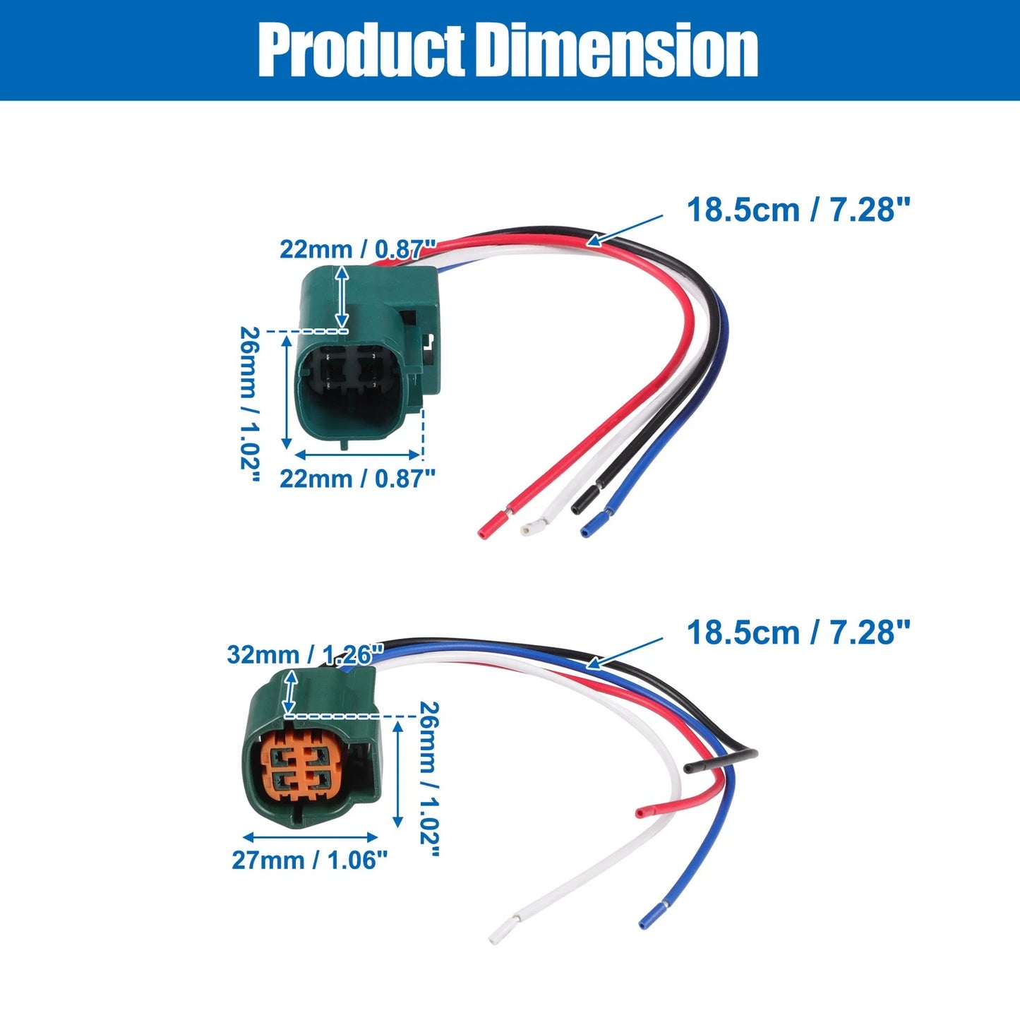 1 Set 4 Pin Male Female Connector O2 Sensor Cable for Nissan Infiniti