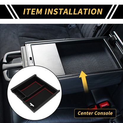 Center Console Organizer Insert Tray for Toyota Tacoma Black Red (2016–2021)