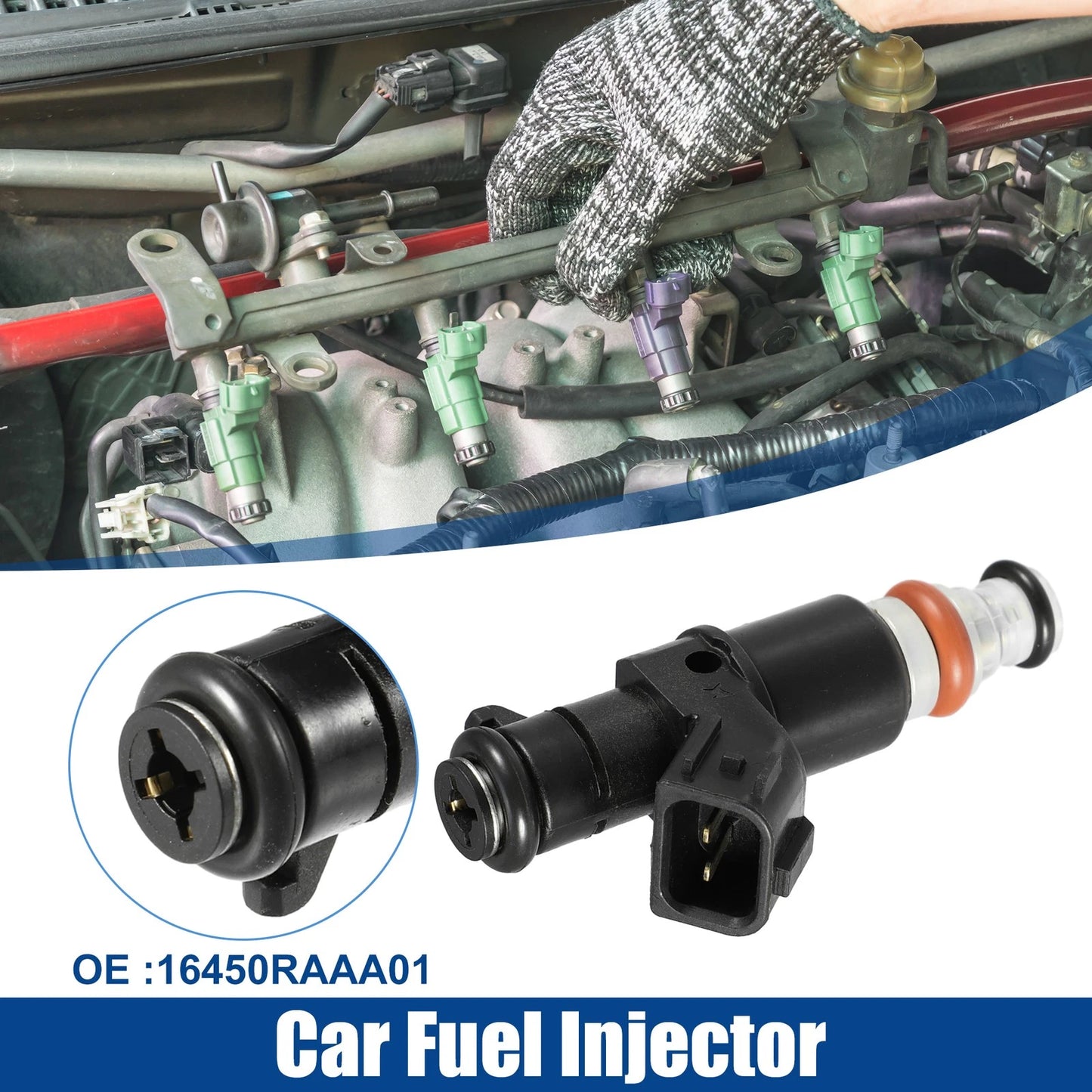 Fuel Injector Nozzle for Honda Accord 2003-2007 (2 x) Black