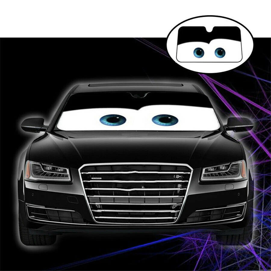 Cute Cartoon Big Eyes Anti-UV Windshield Sun Shade for Car
