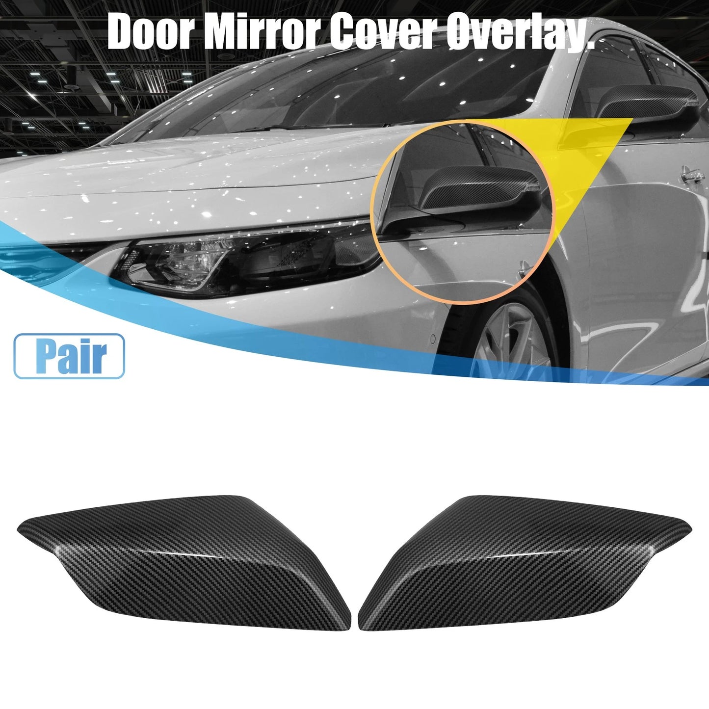 Rearview Door Mirror Cap Carbon Fiber for Chevrolet Malibu (2016-2020)