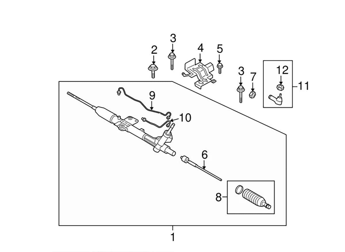 Steering Gear Dust Jacket for Mitsubishi Lancer EX 1.8/2.0 (2009-2015)