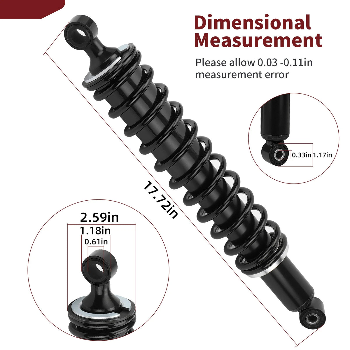 Front Shock Absorber for Honda Foreman 500 TRX520FE2/FM 2020-2024