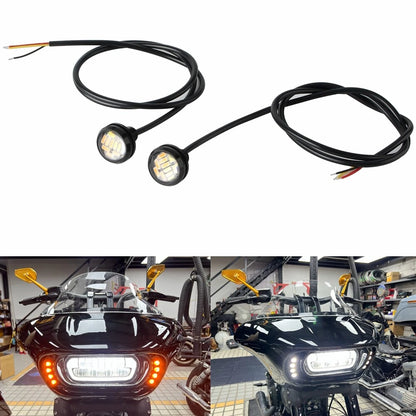 23mm LED DRL Turning Signal Lights for Harley Softail Fat Bob (2018-2023)