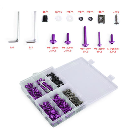 177 x M5/M6 Purple Fairing Screws