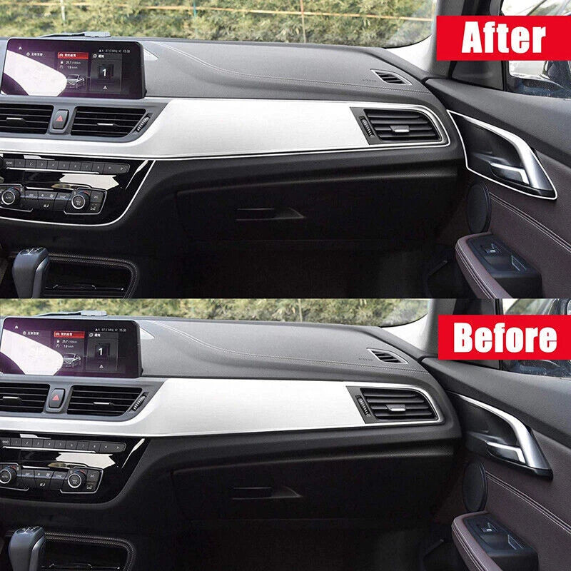 Silver 5M Car Interior Door Gap Edge Line Insert Molding Trim for Various Models