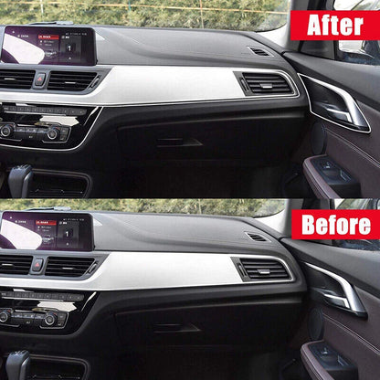 Silver 5M Car Interior Door Gap Edge Line Insert Molding Trim for Various Models
