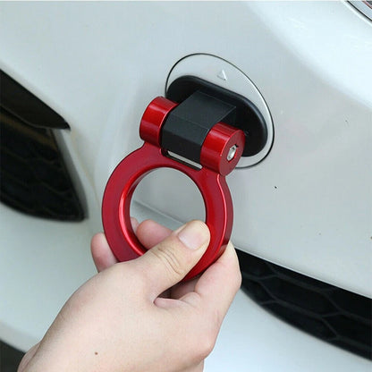 Red Universal Ring Tow Hook Decoration for Car Racing Style Accessories