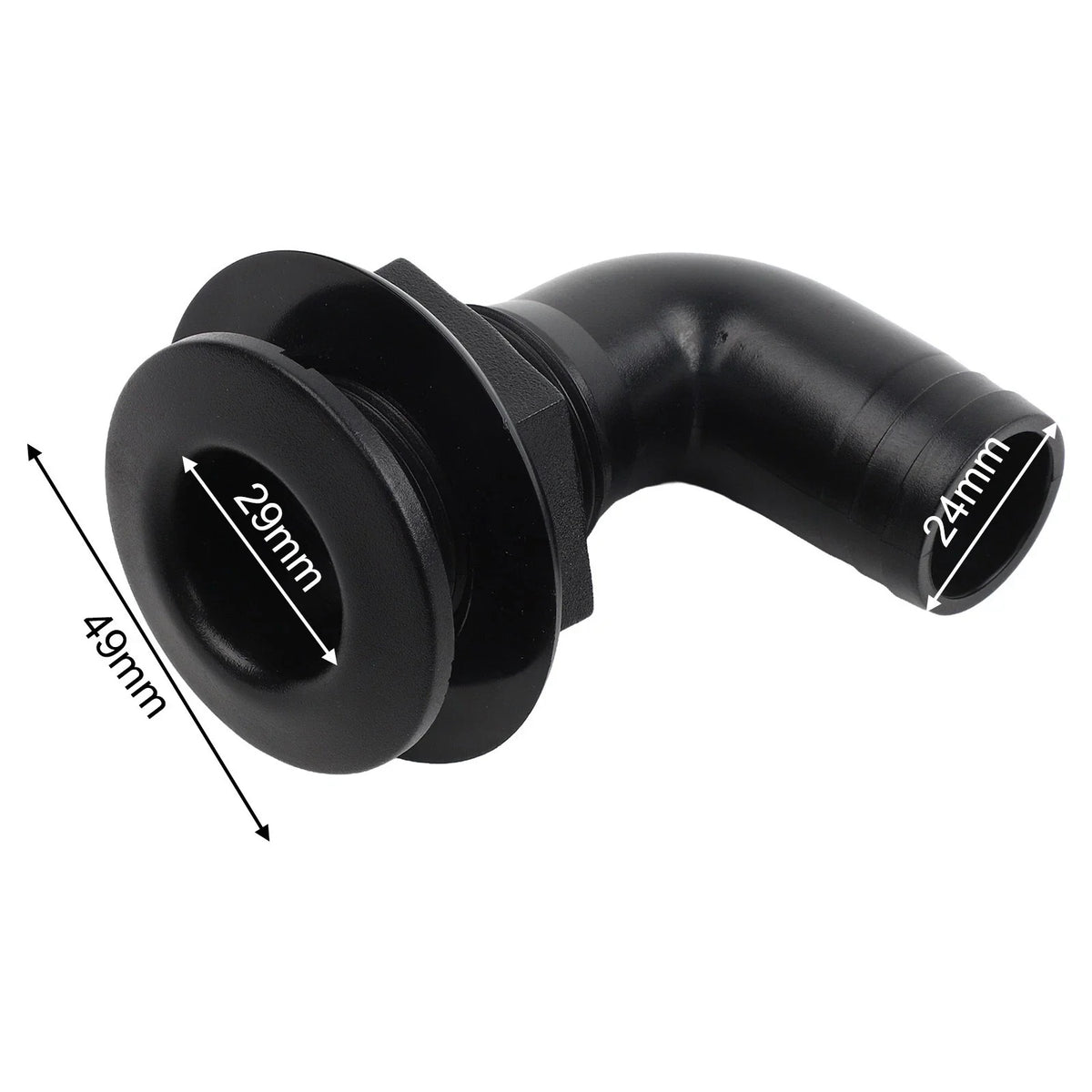 Nylon 90° Elbow for Boat Drainage Bilge Pumps