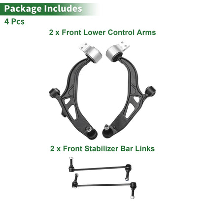 4 Pc Front Lower Control Arms for Ford Explorer (2011-2018)