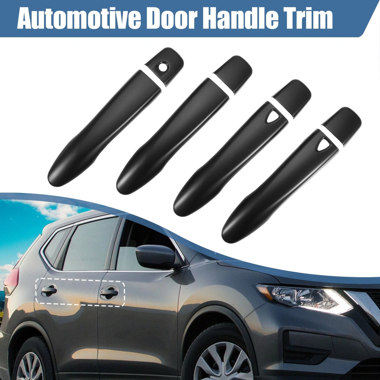 Automotive Door Handle Cover Trim  for Nissan Rogue (2014-2019) Matte Black