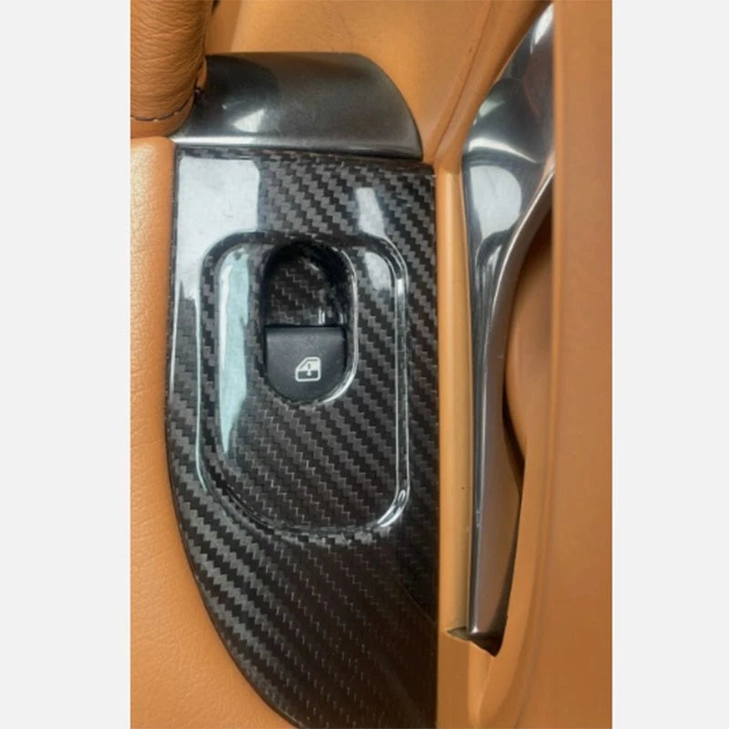 100% Carbon Fiber Window Switch Cover Trim for Maserati GranTurismo GC 2008-2024