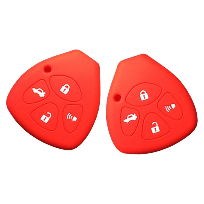 2 x Silicone 4 Button Key Shell Case Cover for Toyota Corolla, Camry, RAV4