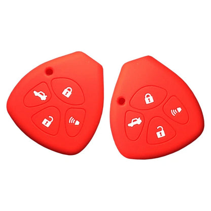 2 x Silicone 4 Button Key Shell Case Cover for Toyota Corolla, Camry, RAV4
