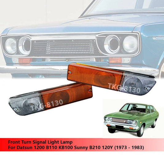 2 x Front Turn Signal Lights for Datsun 1200 B110 B210 (1970-1973)
