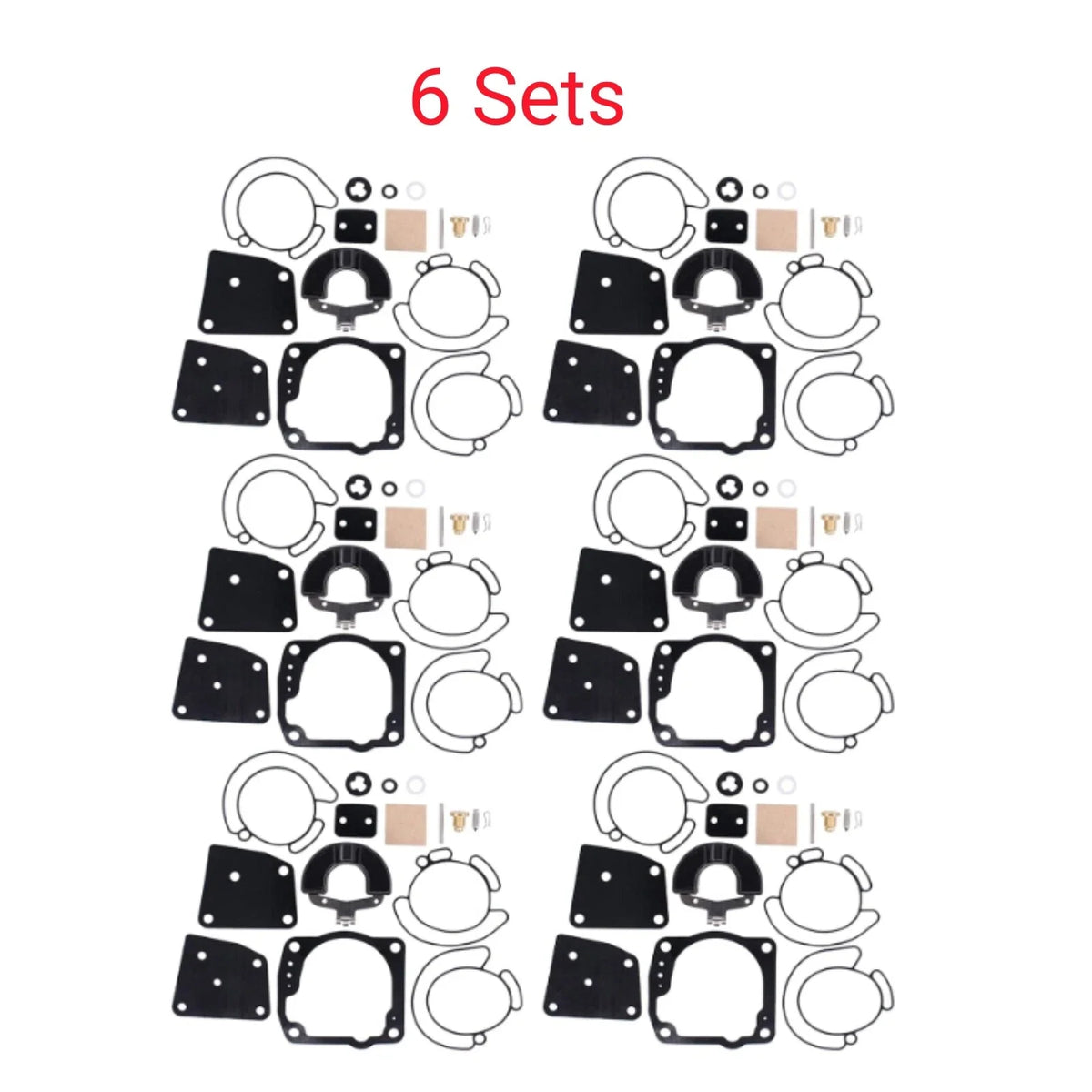 6x Carburetor Kits for Johnson Evinrude V4/V6 (90-175 HP)