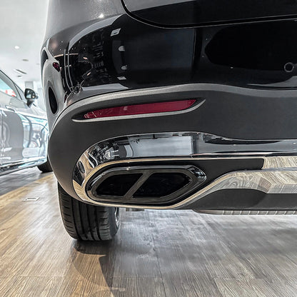2 x Rear Bumper Exhaust Pipe Trim for Mercedes Benz GLC X254 (2023-2023)