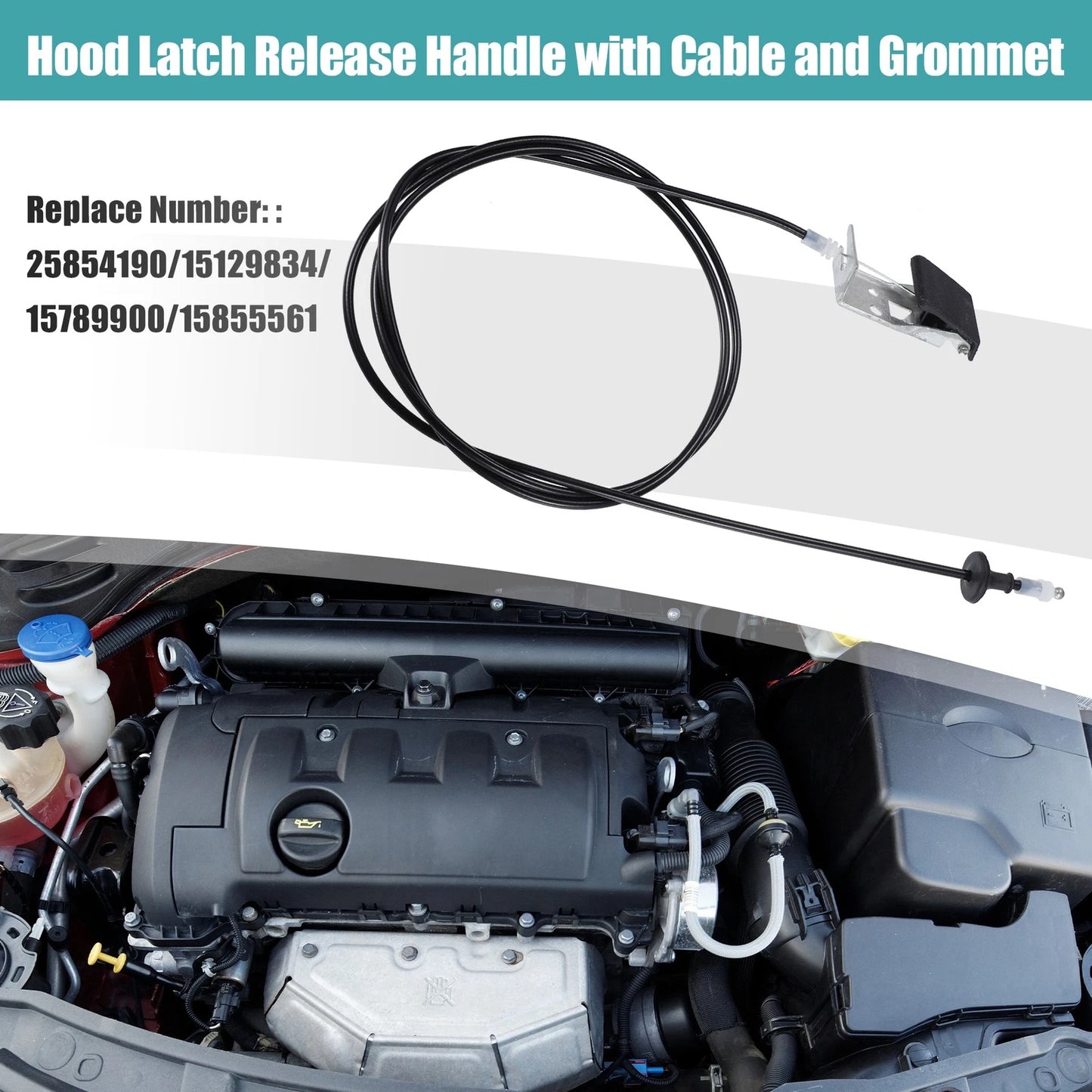 Hood Release Cable for Chevrolet Colorado (2004-2012) Black