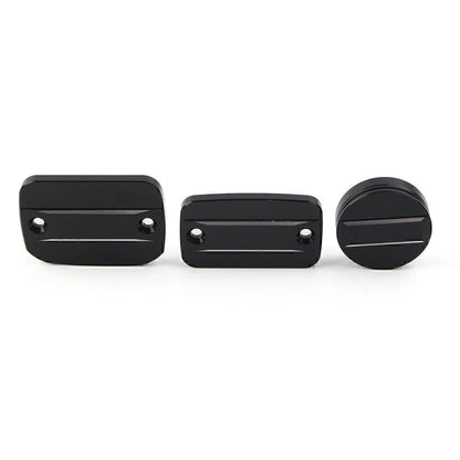 Black Front Brake Clutch Fluid Reservoir Cap & Rear Brake Cover for Scrambler 1100