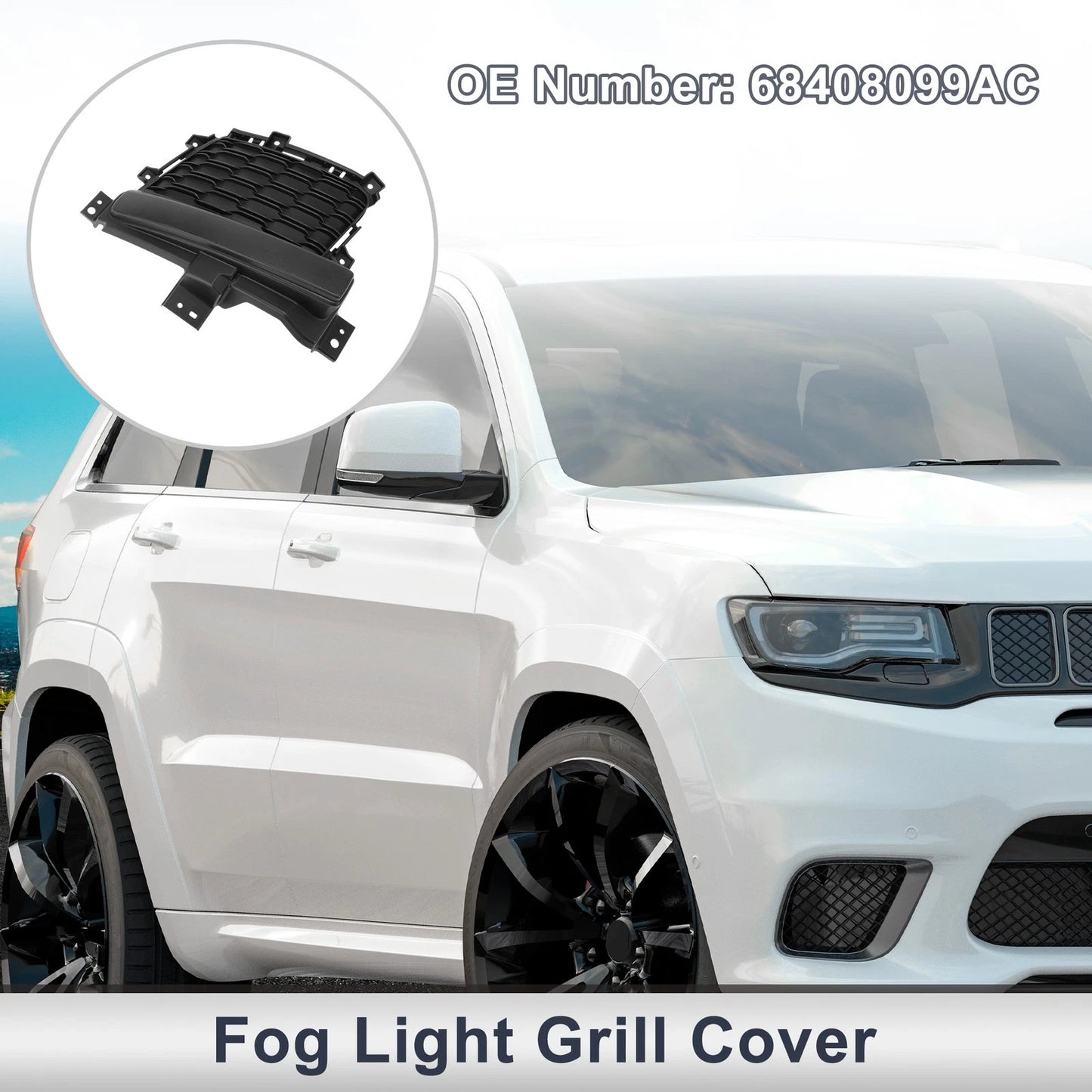 Front Left Fog Light Grill for Jeep Grand Cherokee (2021-2023)