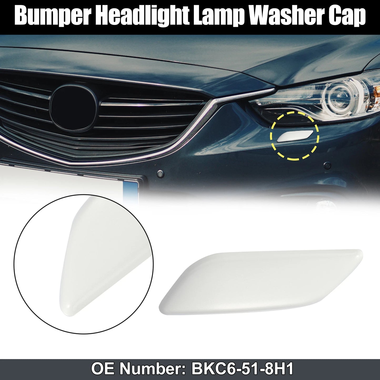 Left Headlight Washer Nozzle Cover for Mazda 3 Axela (2014-2016)