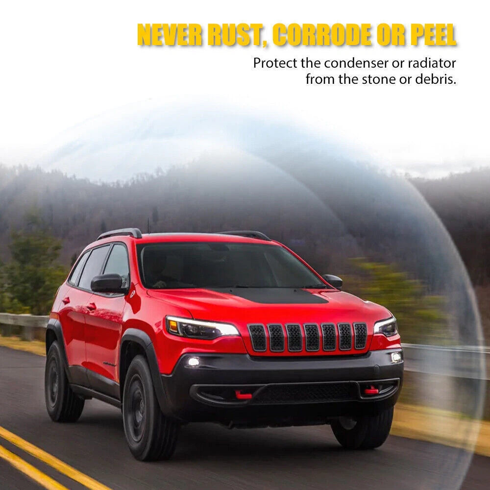 Gloss Black Mesh Honeycomb Front Grille Insert for Jeep Cherokee (2019-2023)