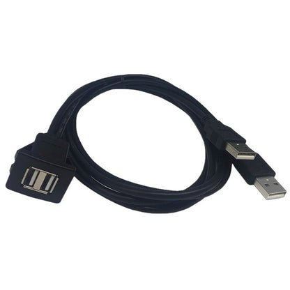USB Dual Male to Female Car Dash Charger Socket Extension Cable 1M