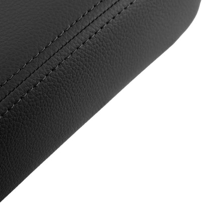 Center Console Lid Armrest Cover for Honda Accord (2003-2007) Black Faux Leather