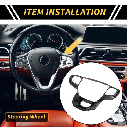 Carbon Fiber Steering Wheel Cover Trim for Ford Ranger (2023-2024)