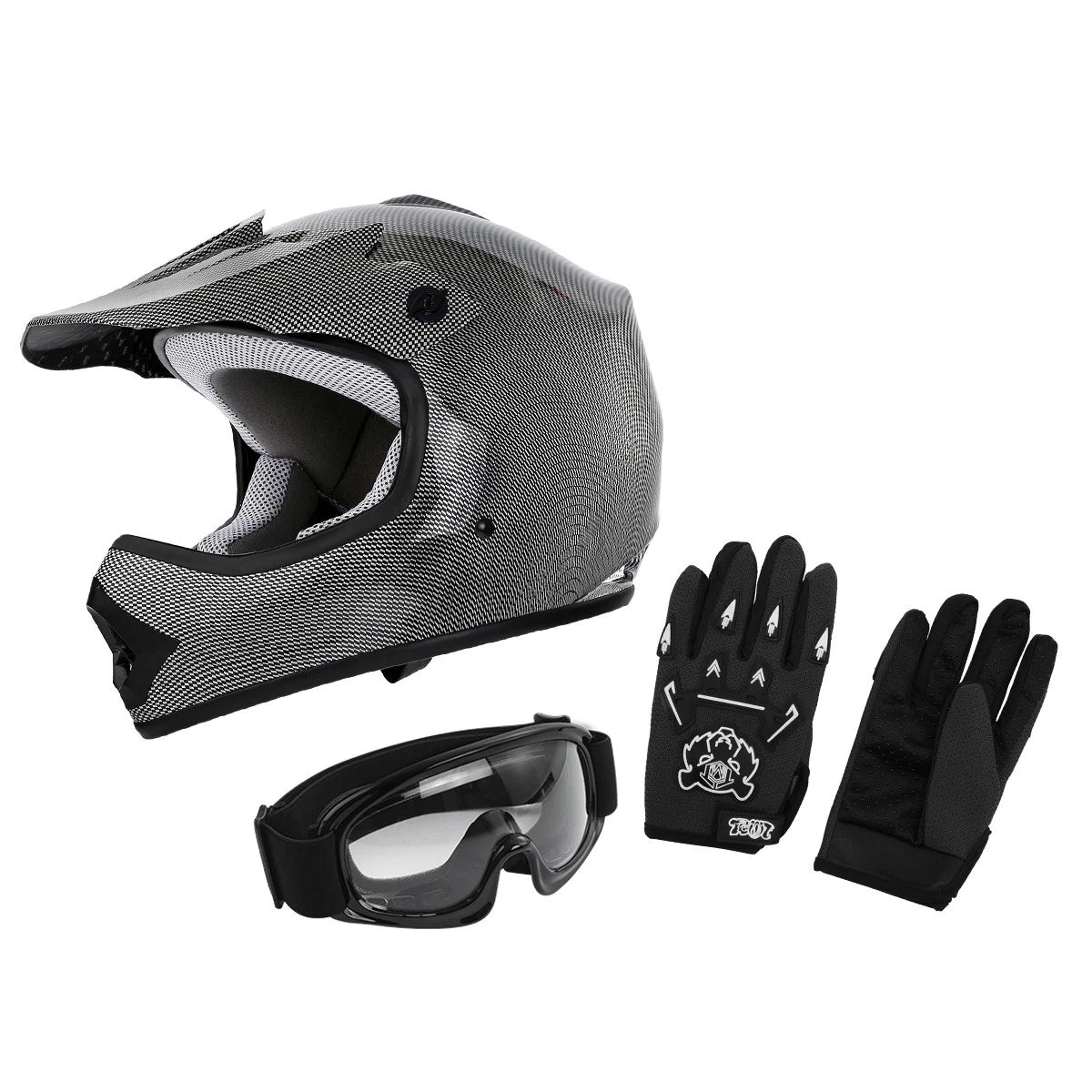Youth Motorcross Helmet for Motorcycle Size S M L XL DOT Kid Dirt Bikes ATV
