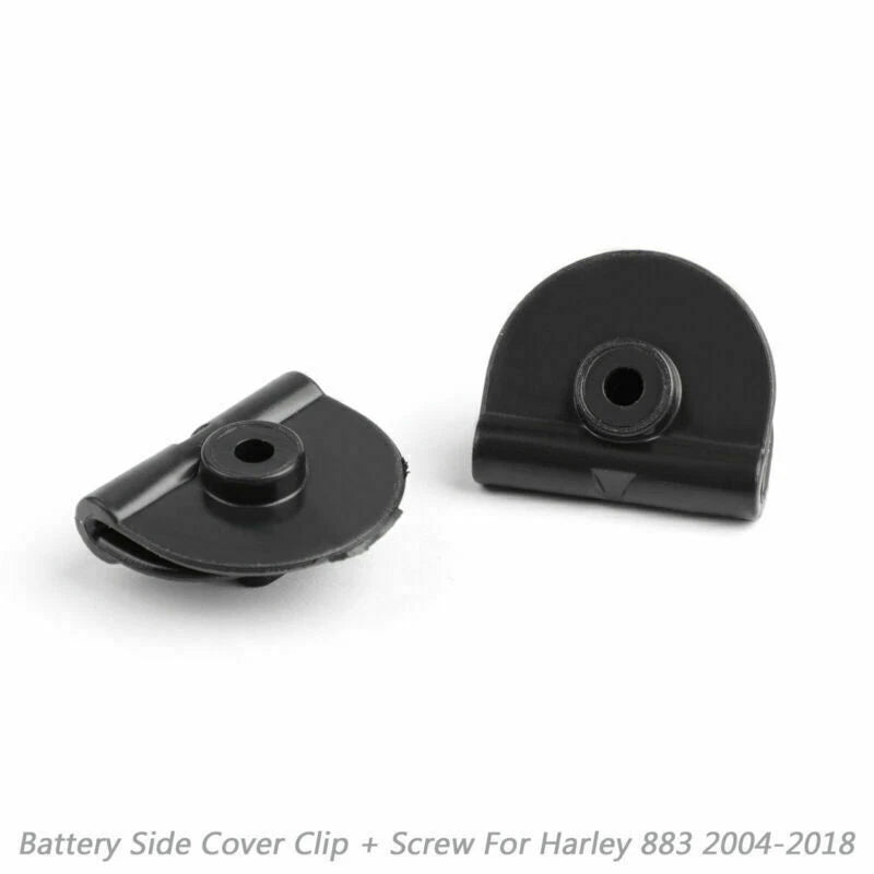 4 x Battery Left Side Cover Clips + Screws for Harley Sportster (2004-2018)