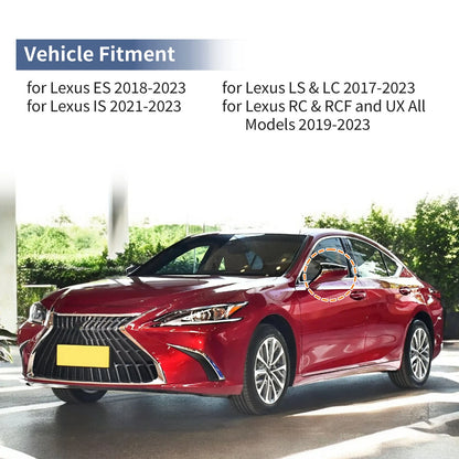 Gloss Black Left Right Mirror Cover Caps for Lexus ES (2018-2023)