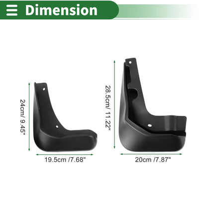Mud Flaps Splash Guards for Ford Focus Sport 2012-2018 with Mount Accessories