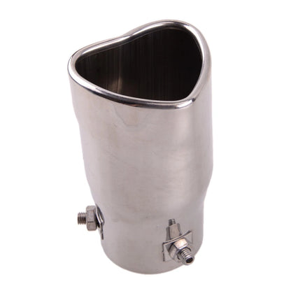 Silver Tail Inlet Exhaust Muffler End Tip Pipe Cover for Universal Car