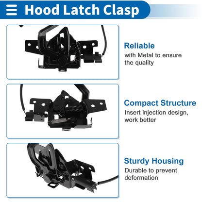 Hood Latch Assembly for Hyundai Kona (2018-2023) 1 x Quality Replacement