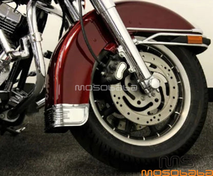 Ribbed Front Fender Trim Skirt for Harley Tri Electra Glide Road King (2014-2022)