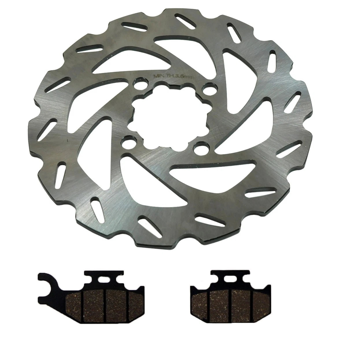 Rear Disc Brake Wave Rotor & Brake Pads for Yamaha Raptor 700 (2006–2012)