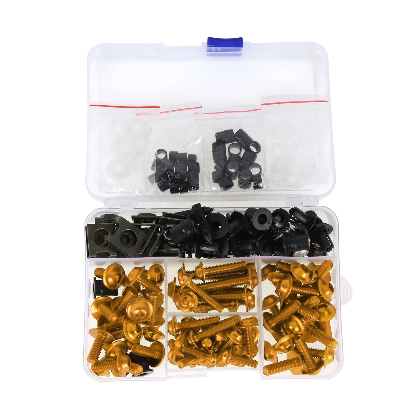 Windshield Bolts Stainless Steel Rubber Gold Tone for Kawasaki Yamaha