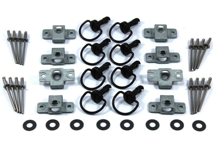 8 x Dzus Schwarz D-Ring Bügel Griff Verschluss Motorrad Verkleidung for Motorcycle