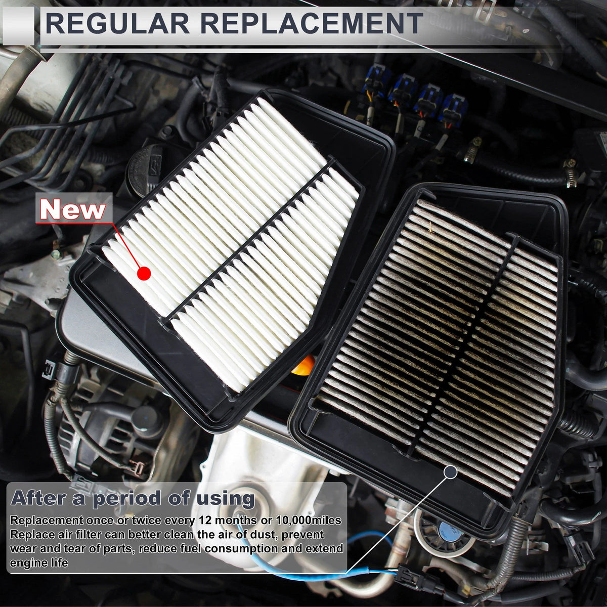Engine Air Filter for Mercedes-Benz G550 Base 4.0L V8 Gas (2019-2024)