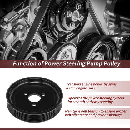 Power Steering Pump Pulley for BMW 320i 323Ci 323i 325Ci 325xi X5 (2001-2006)