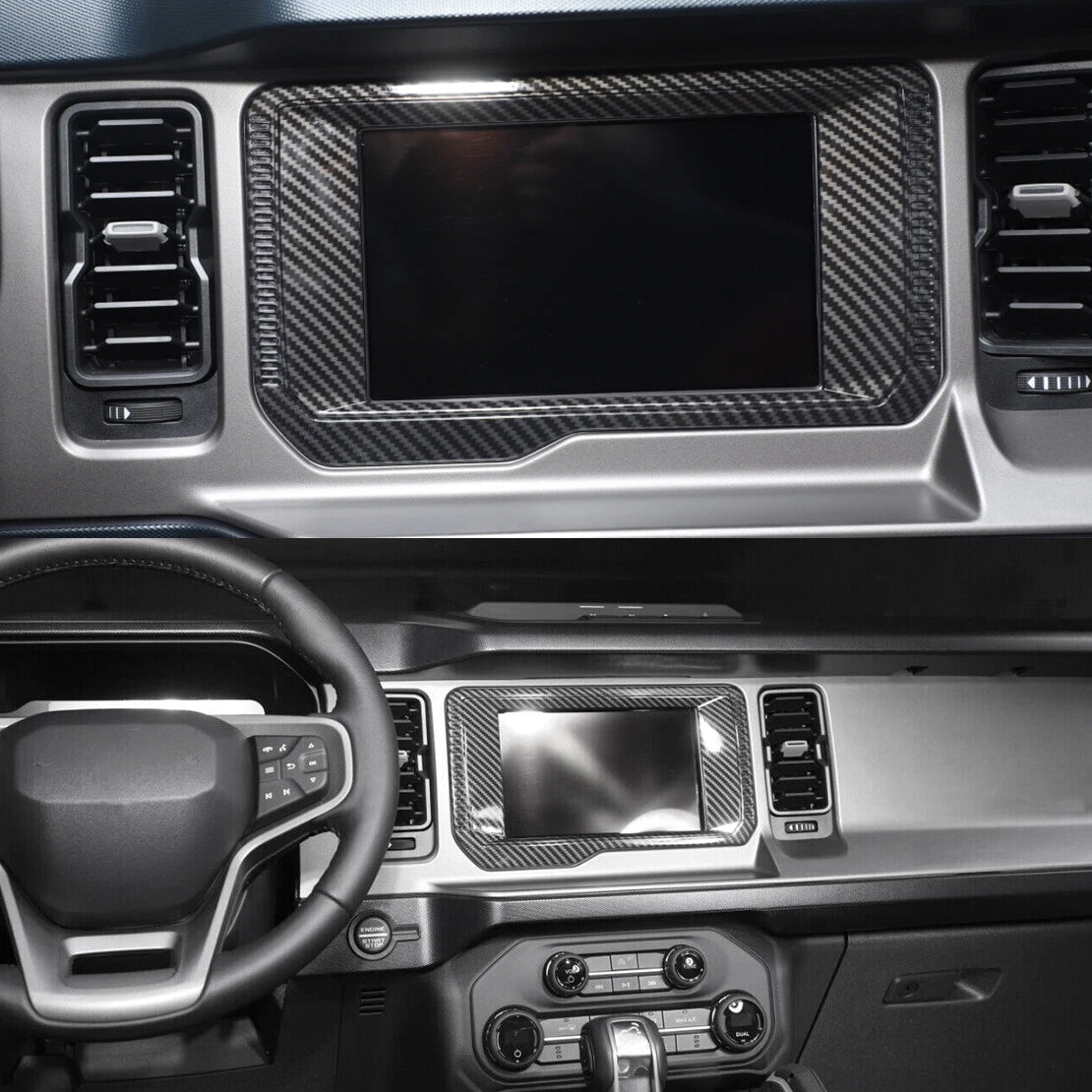Central Console GPS Navigation Frame Cover for Ford Bronco (2021-2022)