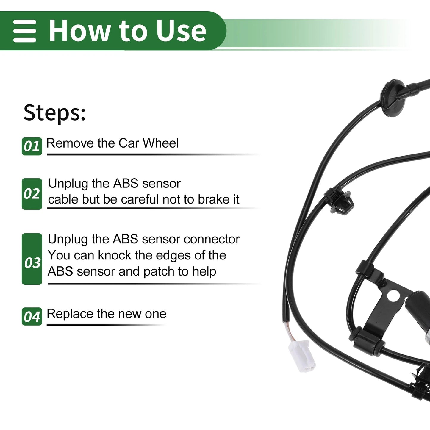 ABS Wheel Speed Sensor Set for Mitsubishi Galant (2004-2012)