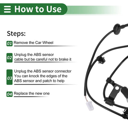 ABS Wheel Speed Sensor Set for Mitsubishi Galant (2004-2012)