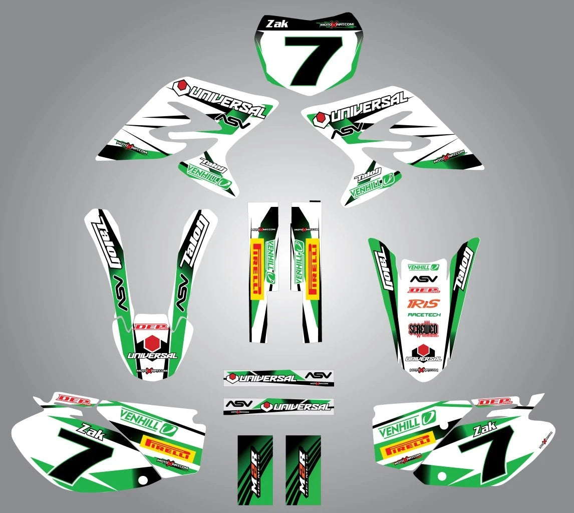 Custom Graphic Kit for Kawasaki KXF 250 (2008)