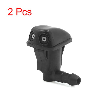 Black Plastic Dual Hole Windshield Washer Nozzles for Toyota